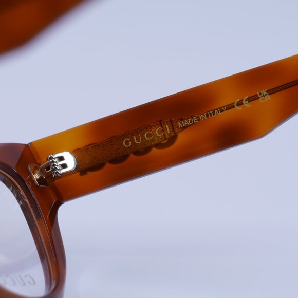 Gucci GG1837O 002 Eyeglasses Havana 51mm Cat Eye Frame - Picture 7 of 10